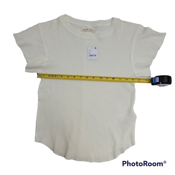 FREE PEOPLE What's Up Baby Cotton Waffle T-Shirt SIZE XSMALL‎ - Picture 4 of 11